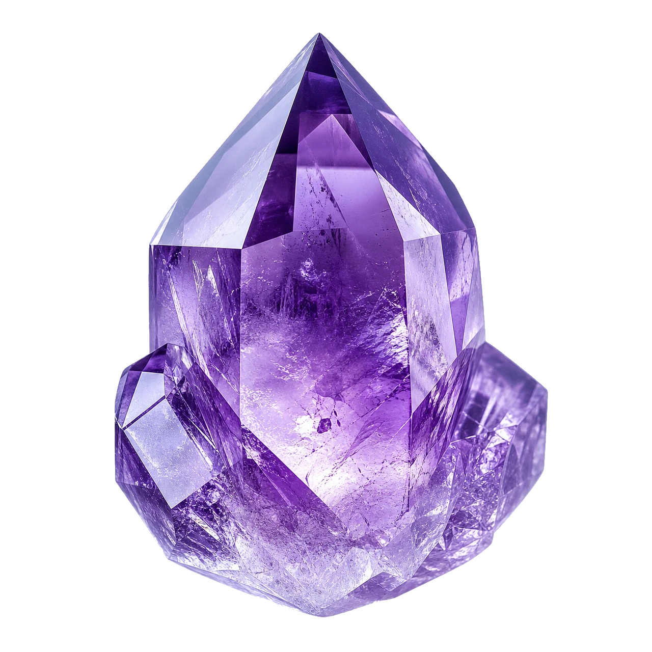 Reference illustration: natural amethyst drusy cluster with violet quartz points.