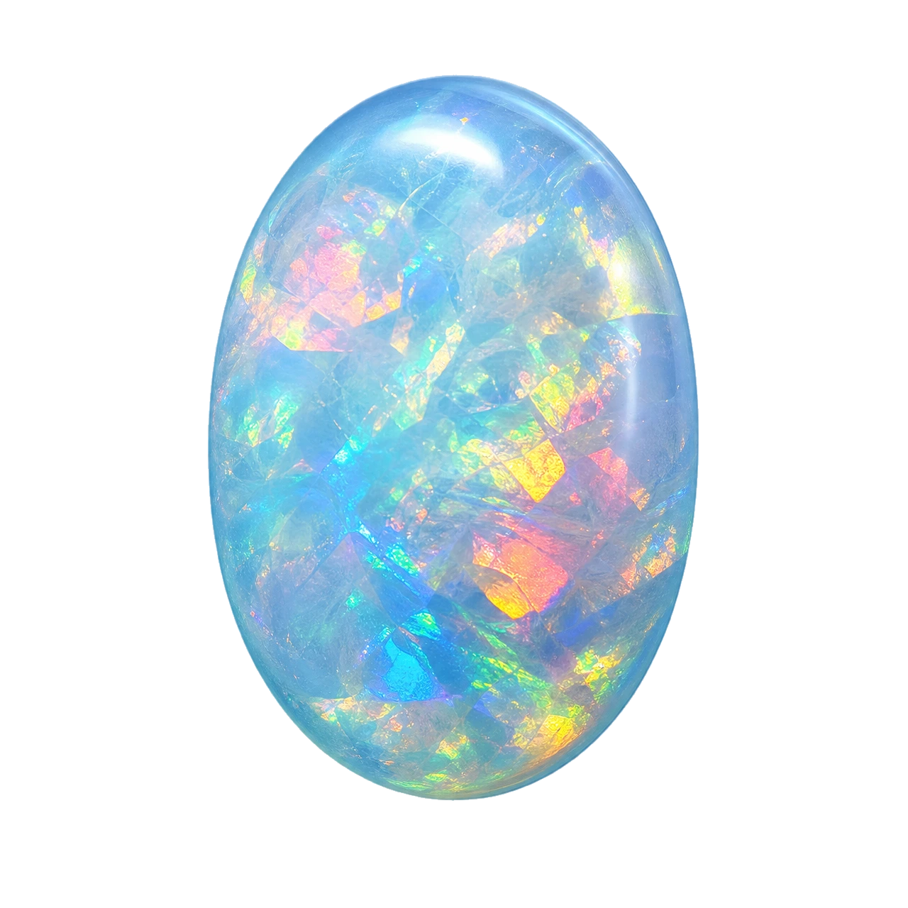 Reference illustration: grouped rough opal nodules with milky hydrated silica and restrained natural play-of-color.