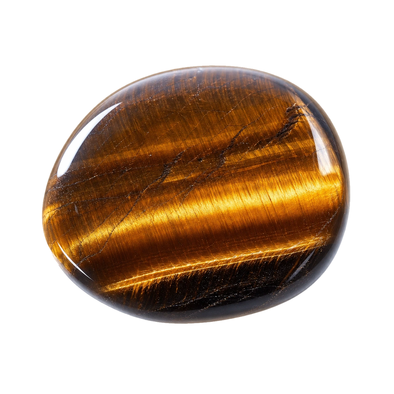Reference illustration: grouped rough tiger's eye stones with golden-brown parallel fibrous bands.
