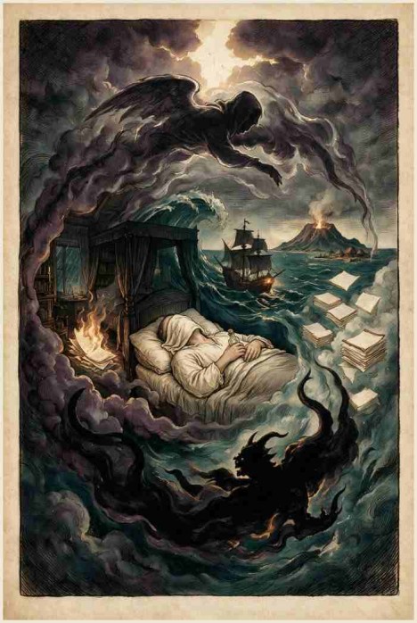 Reverse Tarot card 18, The Nightmare
