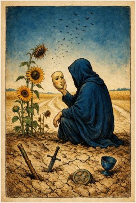 Reverse Tarot card 21, The Earth